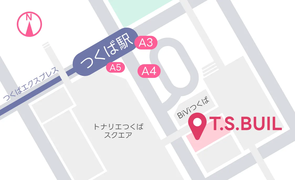 会場 T.S.BUIL 周辺のアクセスマップ