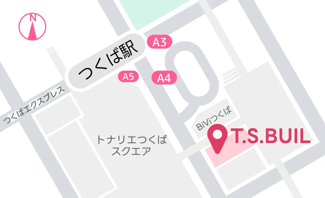 会場 T.S.BUIL 周辺のアクセスマップ